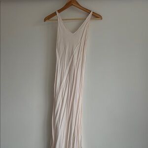 Aritzia Peachy Pink Sleeveless V-Neck Maxi Dress